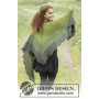 Shades of Eire by DROPS Design - Knitted Shawl Lace Pattern 210x60-65 cm