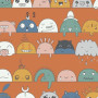 Bomuldsjersey Print Fabric 150cm 006 Funny Faces - 50cm
