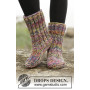 Ribbed Confetti by DROPS Design - Knitted Slippers with Rib Pattern size 35 - 42