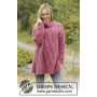 Warm Wine by DROPS Design - Knitted Oversized Jumper with Cables Pattern size S - XXXL