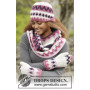 Pink Maze by DROPS Design - Crochet Hat, Neck Warmer and Mittens Pattern size S - XL