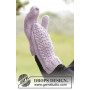 Malin by DROPS Design - Knitted Hat, mittens and neck warmer pattern size S - L