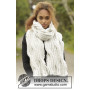 Silver Falls by DROPS Design - Knitted Scarf with Cables Pattern 160x30 cm