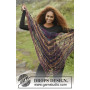 Loren by DROPS Design - Crochet Shawl with Lace Pattern 154x72 - 172x80 cm