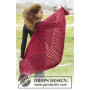 Autumn Fire by DROPS Design - Knitted Shawl Lace Pattern 150x75 cm