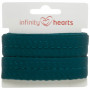 Infinity Hearts Lace Ribbon Polyamide 20mm 369 Petrol - 5m