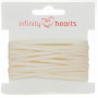 Infinity Hearts Satin Ribbon Double Faced 3mm 810 Off White - 5m