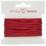 Infinity Hearts Satin Ribbon Double Faced 3mm 260 Redwine - 5m