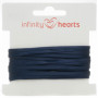 Infinity Hearts Satin Ribbon Double Faced 3mm 370 Navy - 5m