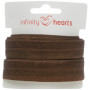 Infinity Hearts Folding Elastic 20mm 850 Brown - 5m