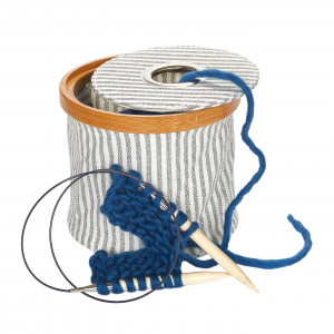 Light & Dark Pinewood Yarn Bowl By Loops & Threads™