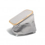 Prym Sewing Box/Folding Basket on Wheels Canvas/Bamboo Grey 38x37x26cm