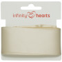 Infinity Hearts Satin Ribbon Double Faced 38mm 810 Off White - 5m