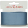 Infinity Hearts Satin Ribbon Double Faced 38mm 388 Blue - 5m