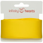 Infinity Hearts Satin Ribbon Double Faced 38mm 645 Yellow - 5m