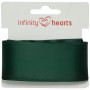 Infinity Hearts Satin Ribbon Double Faced 38mm 587 Dark Green - 5m