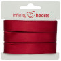Infinity Hearts Satin Ribbon Double Faced 15mm 260 Redwine - 5m