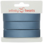Infinity Hearts Satin Ribbon Double Faced 15mm 388 Blue - 5m
