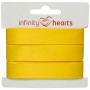 Infinity Hearts Satin Ribbon Double Faced 15mm 645 Yellow - 5m