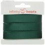 Infinity Hearts Satin Ribbon Double Faced 15mm 587 Dark Green - 5m