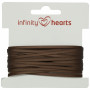 Infinity Hearts Satin Ribbon Double Faced 3mm 850 Brown - 5m