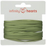Infinity Hearts Satin Ribbon Double Faced 3mm 593 Army - 5m