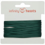 Infinity Hearts Satin Ribbon Double Faced 3mm 587 Dark Green - 5m