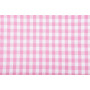 Checkered Tablecloth 10x10mm Cotton Fabric 523 Pink 140cm - 50cm