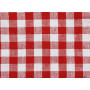 Checkered Tablecloth 10x10mm Cotton Fabric 592 Red 140cm - 50cm