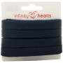 Infinity Hearts Anorak Cord Cotton flat 10mm 680 Navy - 5m