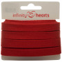 Infinity Hearts Anorak Cord Cotton flat 10mm 550 Red - 5m