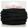 Infinity Hearts Anorak Cord Cotton round 5mm 990 Black - 5m
