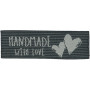 Tag/Label Handmade with Love Grey and Light Grey - 1 pc