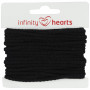 Infinity Hearts Anorak Cord Cotton round 3mm 990 Black - 5m