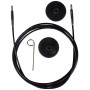 KnitPro Cable for Interchangeable Circular Short Needles 126cm (incl. needles 150cm) Black