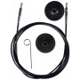 KnitPro Cable for Interchangeable Circular Short Needles 94cm (incl. needles 120cm) Black