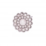 Bling Button Crystal with Eye Silver 15 mm - 1 pc