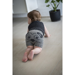 Mayflower Shorts med mus på numsen - Knitted Babyshorts Pattern Size 0/3 - 9/12 months