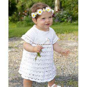 Spring Fairy by DROPS Design - Crochet Baby Dress Pattern size 0/6 months - 3/4 years