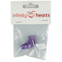 Infinity Hearts Ring with Thread Cutter Ass. Colours - 1 pcs