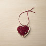 Infinity Hearts Embroidery/Cross stitch Wooden plate/Keychain Heart 5x5cm - 5 pcs
