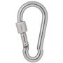 Infinity Hearts Carabiner with Lock Stainless Steel Silver 60x30mm - 3 pcs