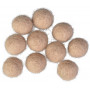 Felt Balls Wool 10mm Light Brown W6 - 10 pcs