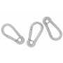 Infinity Hearts Carabiner with Eye Stainless Steel Silver 40x20mm - 3 pcs