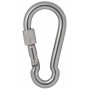 Infinity Hearts Carabiner with Lock Stainless Steel Silver 80x40mm - 3 pcs