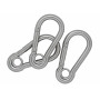 Infinity Hearts Carabiner with Eye Stainless Steel Silver 80x40mm - 3 pcs