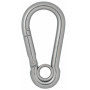 Infinity Hearts Carabiner with Eye Stainless Steel Silver 80x40mm - 3 pcs