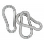 Infinity Hearts Carabiner Stainless Steel Silver 50x25mm - 3 pcs