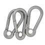 Infinity Hearts Carabiner with Eye Stainless Steel Silver 100x50mm - 3 pcs