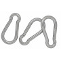 Infinity Hearts Carabiner Stainless Steel Silver 80x40mm - 3 pcs